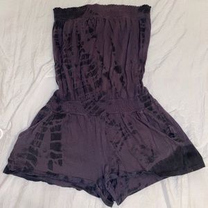 Black & grey Tie Dye Romper
